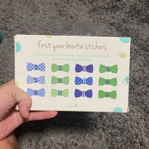 Baby monthly milestone tie stickers